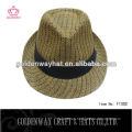 Paja de papel de los hombres baratos Fedora Gorras